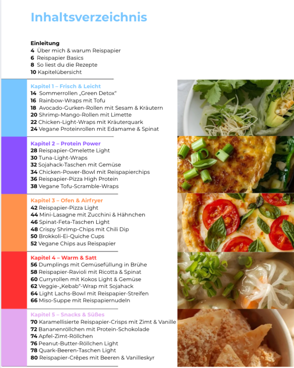 Reispapier Liebe - 30 einfache Rezepte unter 400 Kalorien (E-Book / PDF Download)